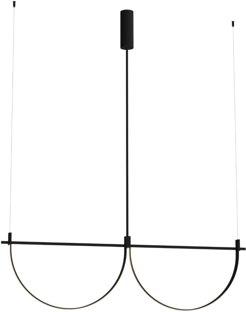MaxLight Victoria lampă suspendată 2x40 W negru P0688