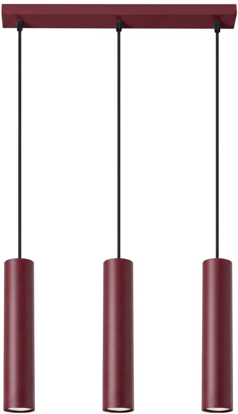 Sollux Lighting Lagos lampă suspendată 3x10 W burgundia SL.2082