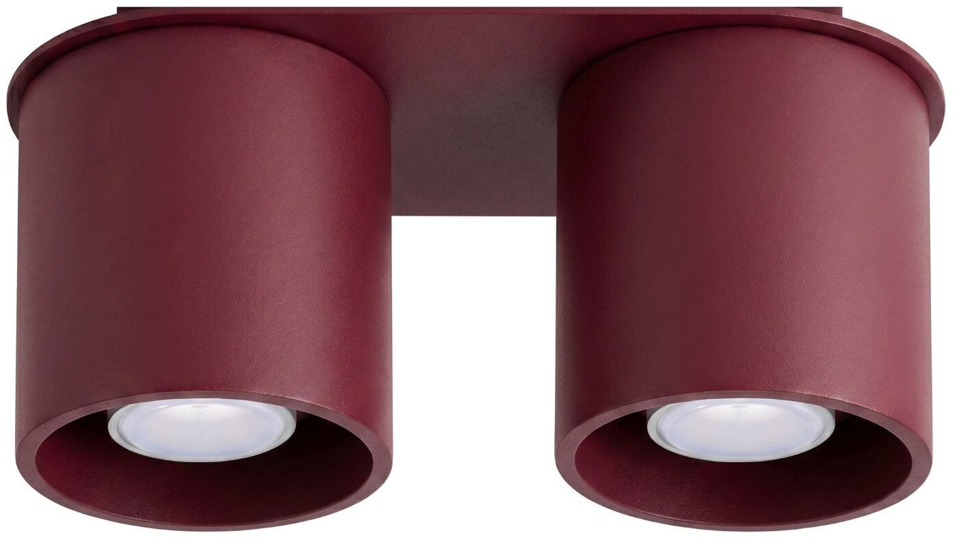 Sollux Lighting Orbis lampă de tavan 2x10 W burgundia SL.2097