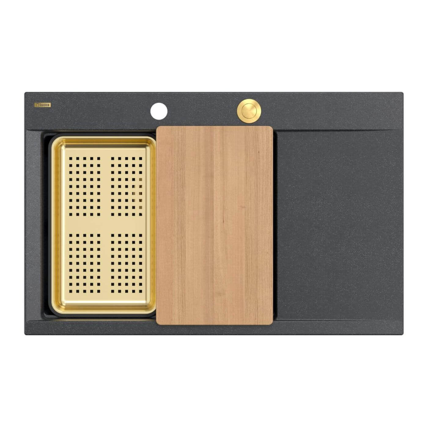 Quadron Josh chiuveta graniteq 78x50 cm negru HCQJ7850U8_PVDG1_P2O