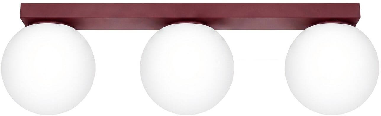 Sollux Lighting Yoli lampă de tavan 3x8 W burgundia SL.2252