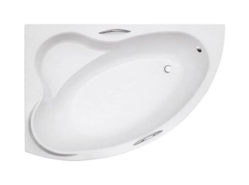 Besco Ada cadă de colț 140x90 cm partea stângă alb ADL-140-O-BI