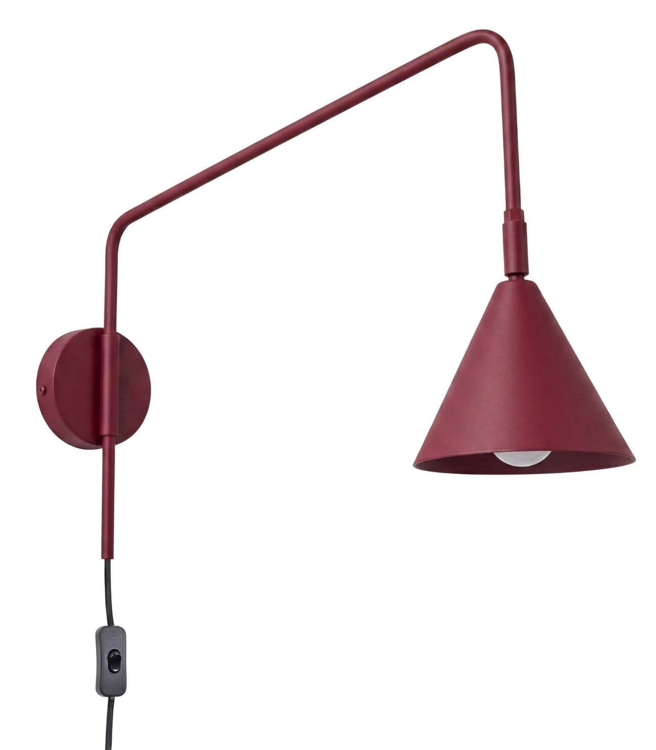 Sollux Lighting Nox lampă de perete 1x10 W burgundia SL.2289