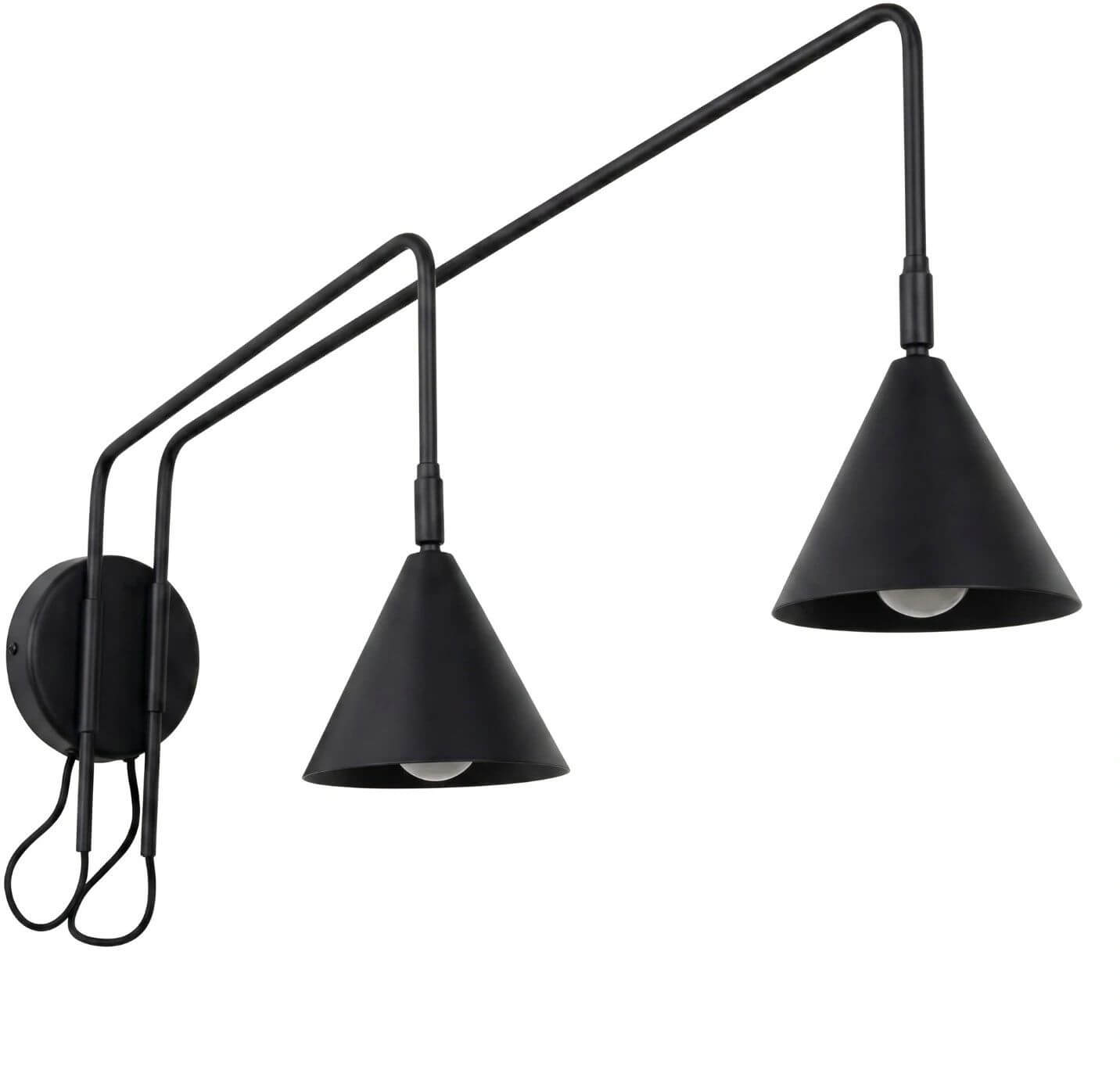 Sollux Lighting Nox lampă de perete 2x10 W negru SL.2507