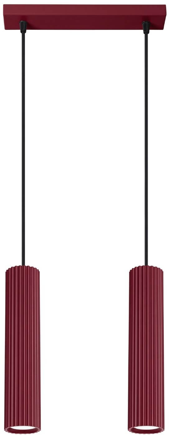 Sollux Lighting Karbon lampă suspendată 2x10 W burgundia SL.2301