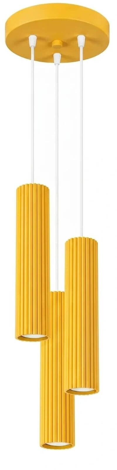 Sollux Lighting Karbon lampă suspendată 3x10 W galben SL.2340
