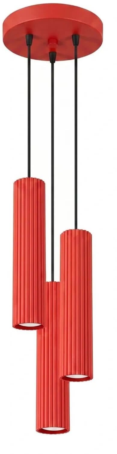 Sollux Lighting Karbon lampă suspendată 3x10 W roșu SL.2341