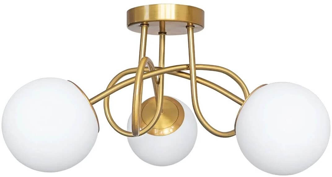 Goldlux Bianca lampă de tavan 3x12 W alb-auriu 341648