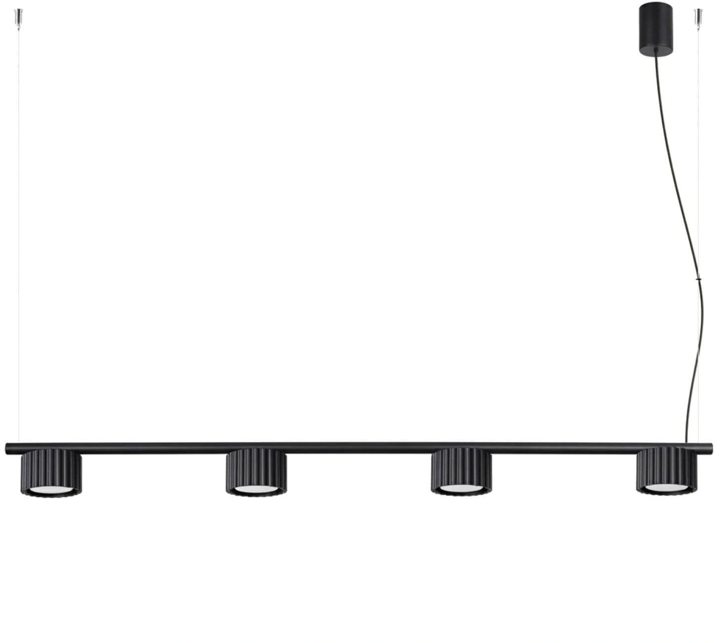 Sollux Lighting Aura lampă suspendată 4x10 W negru SL.2696