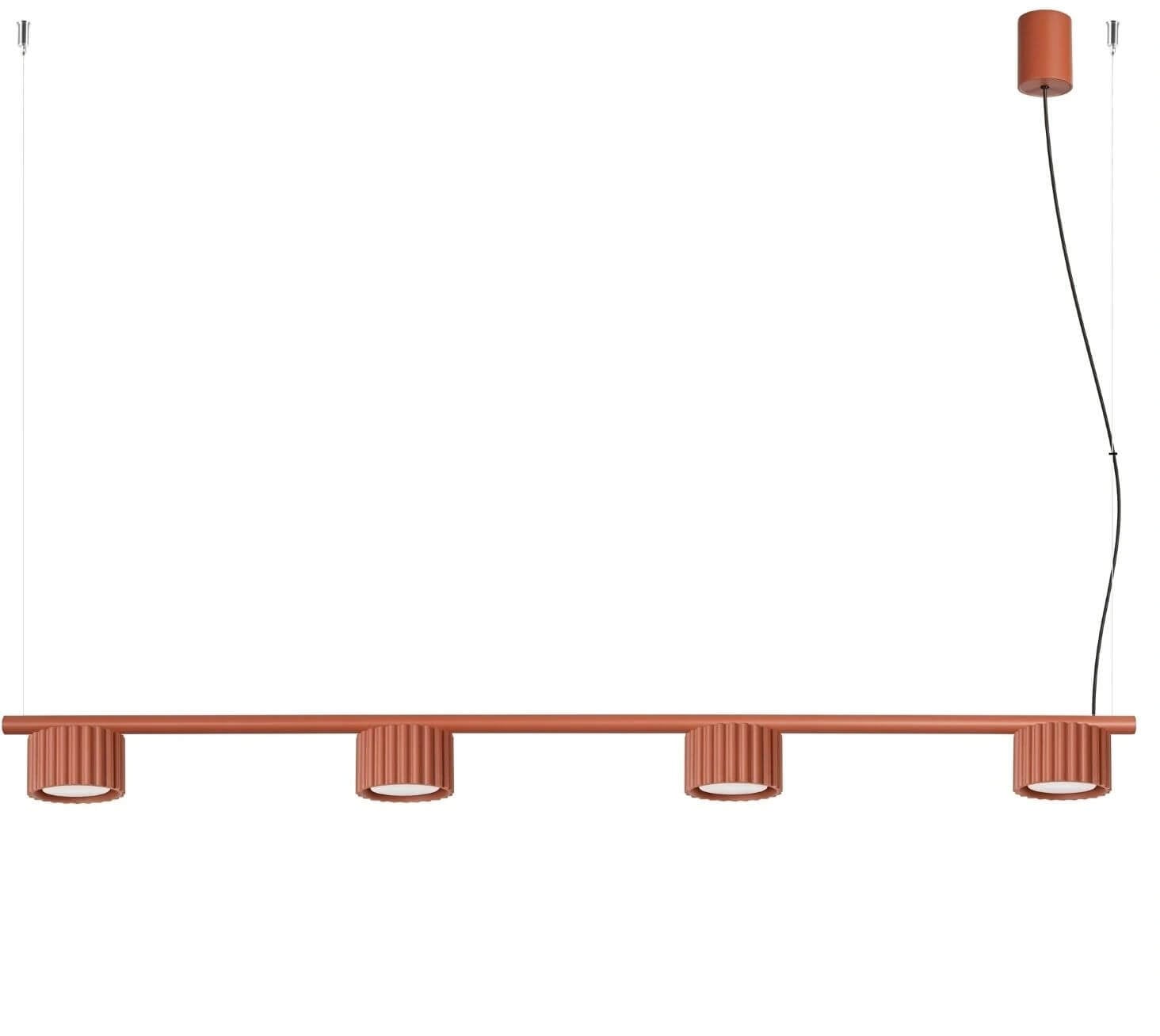 Sollux Lighting Aura lampă suspendată 4x10 W roșu SL.2699