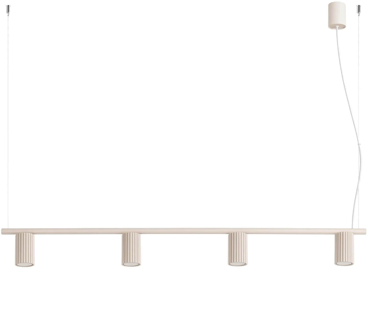 Sollux Lighting Karbon lampă suspendată 4x10 W bej SL.2713