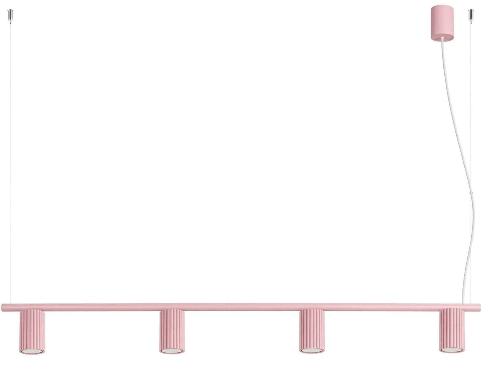 Sollux Lighting Karbon lampă suspendată 4x10 W roz SL.2721