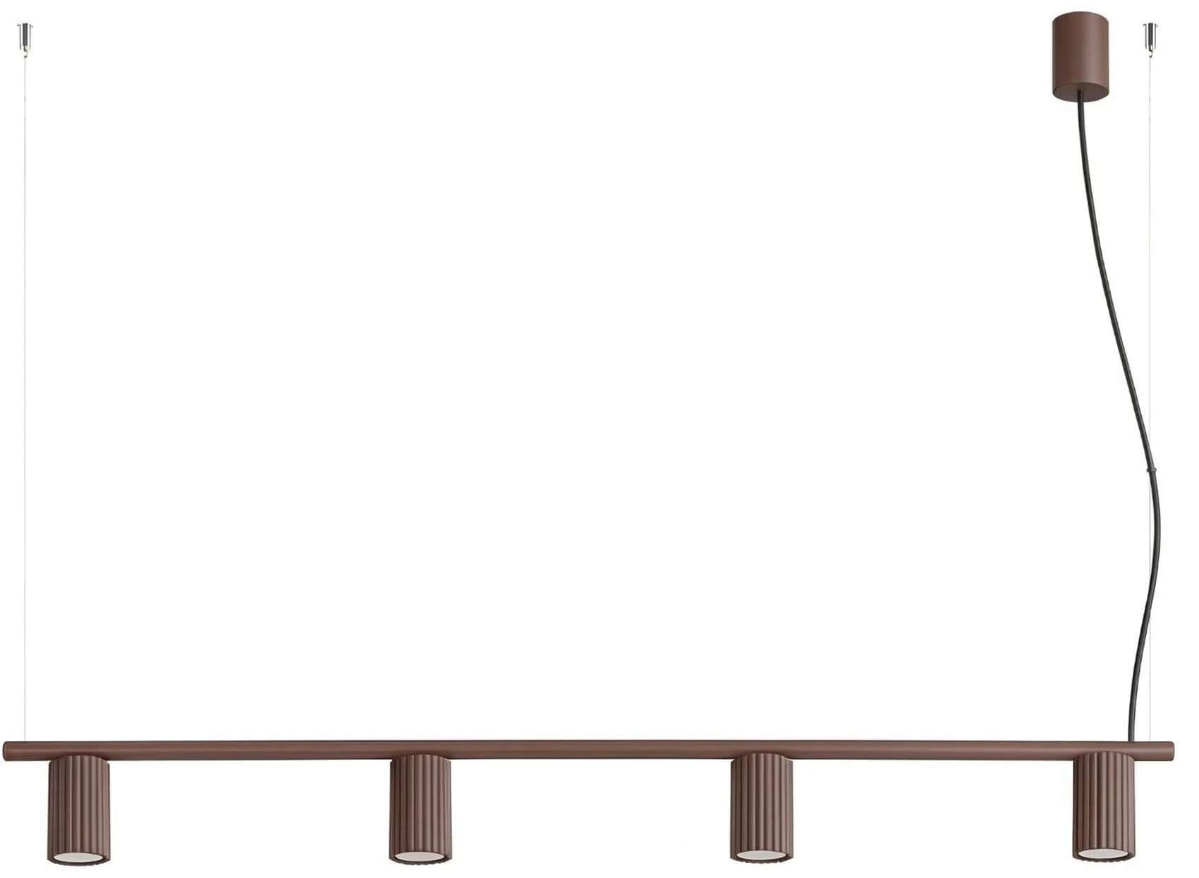 Sollux Lighting Karbon lampă suspendată 4x10 W maro SL.2725