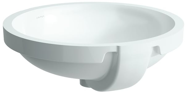 Laufen Pro B lavoar 42x42 cm rotund sub blat alb luciu H8189610001091