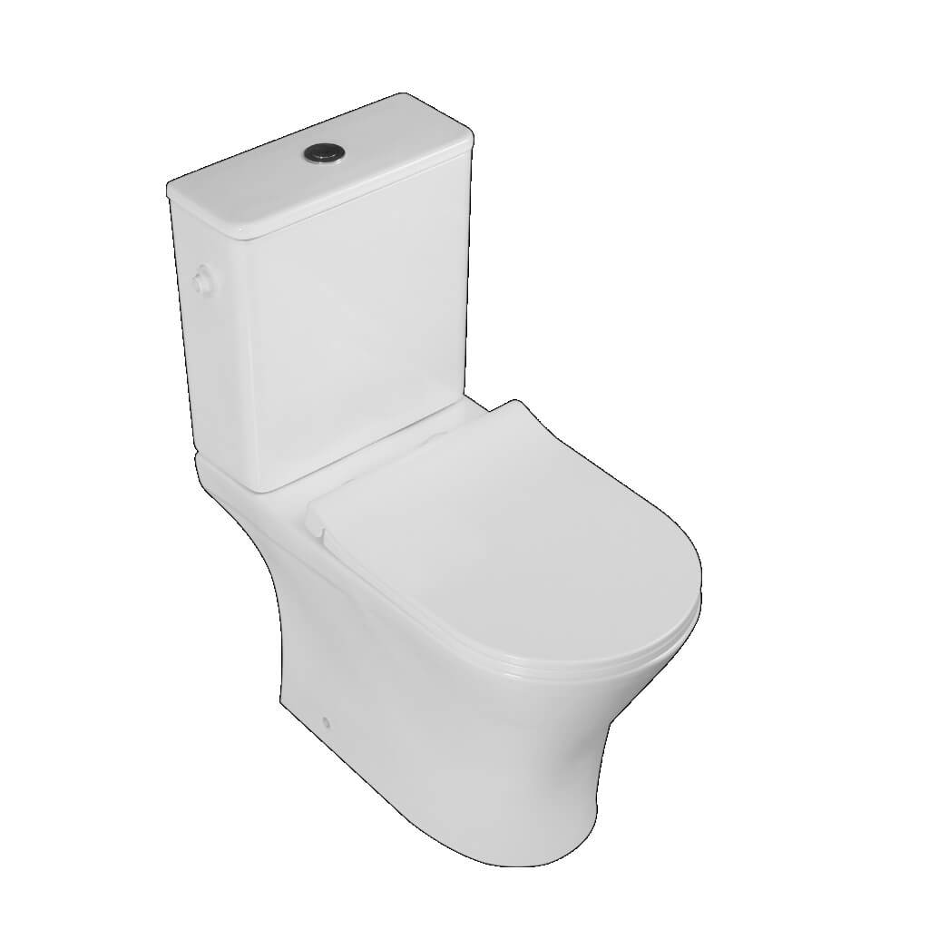 Invena Siros wc compact cu capac soft-close cu spălare turbionară alb CE-K1-P21