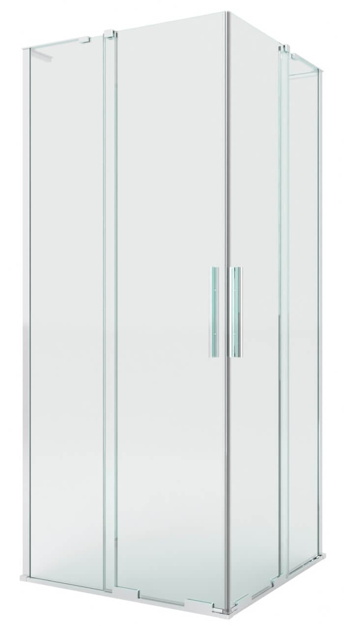 New Trendy Smart cabină de duș 80x80 cm pătrat crom luciu/sticlă transparentă EXK-4055-WL
