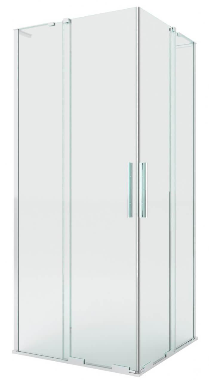 New Trendy Smart cabină de duș 90x80 cm dreptunghiular crom luciu/sticlă transparentă EXK-4056-WL