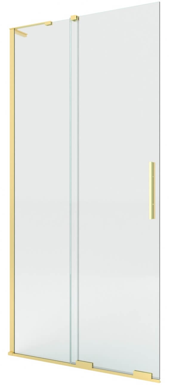 New Trendy Smart Gold Brushed perete cabină de duș walk-in 120 cm auriu periat/sticla transparentă EXK-7629-WL