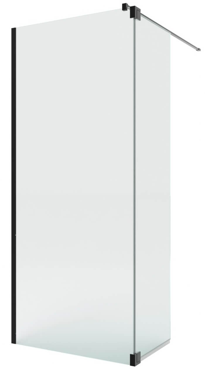 New Trendy Nesta Black cabină de duș walk-in 120x30 cm negru mat/sticlă transparentă K-5824