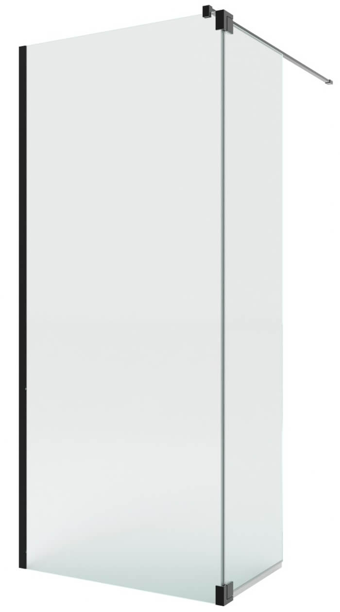 New Trendy Nesta Black cabină de duș walk-in 100x40 cm negru mat/sticlă transparentă K-5830