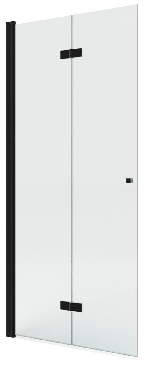 New Trendy New Soleo Black perete cabină de duș walk-in 90 cm negru mat/sticla transparentă K-5753