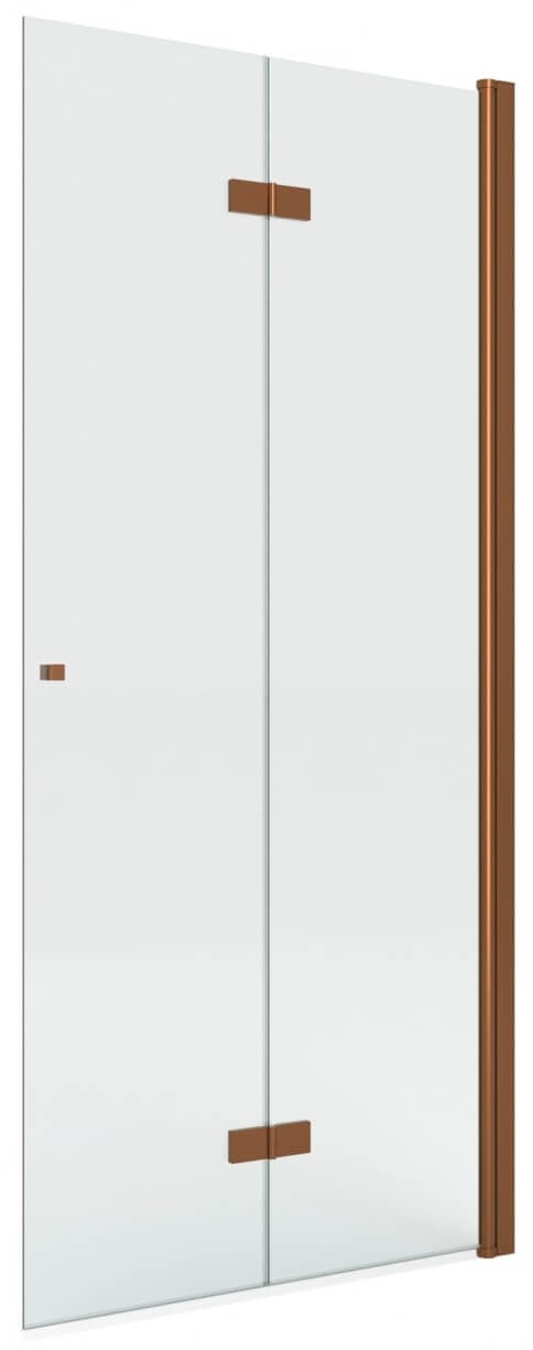 New Trendy New Soleo Copper Brushed perete cabină de duș walk-in 100 cm cupru periat/sticla transparentă K-5786