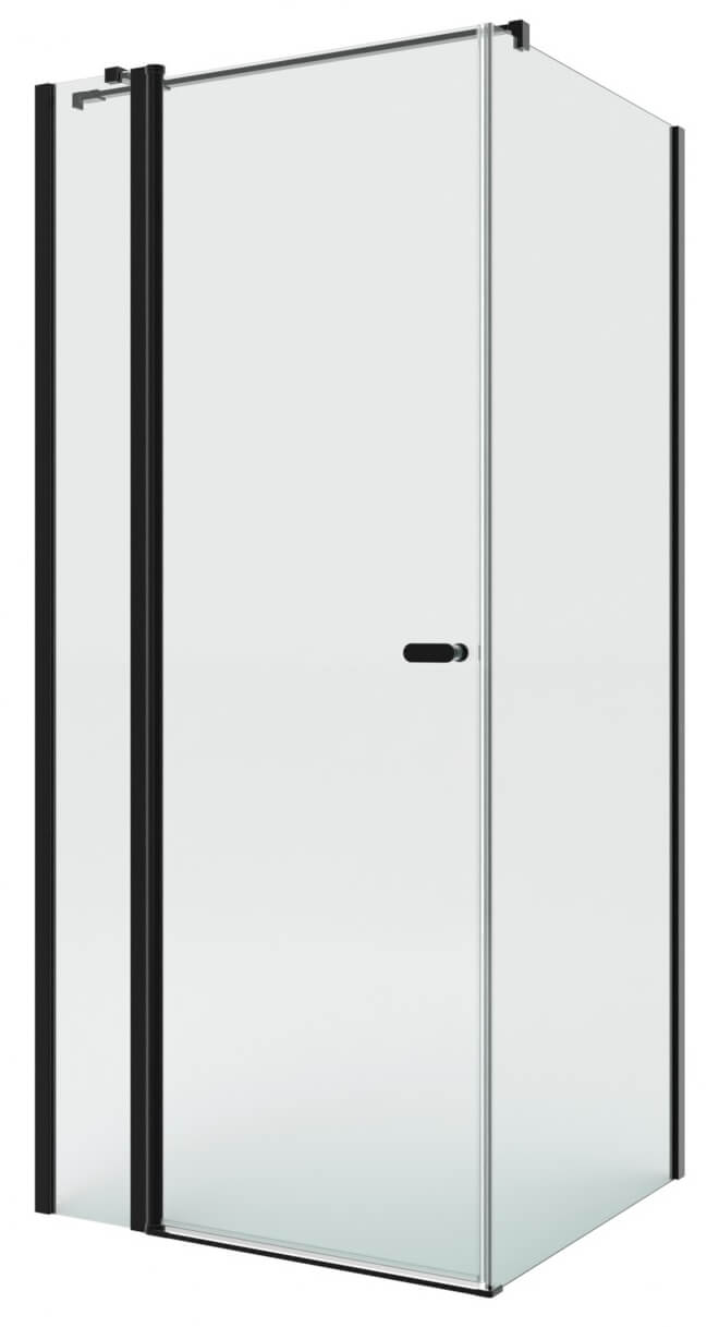New Trendy New Soleo Black cabină de duș 90x90 cm pătrat negru mat/sticlă transparentă K-0542-WP