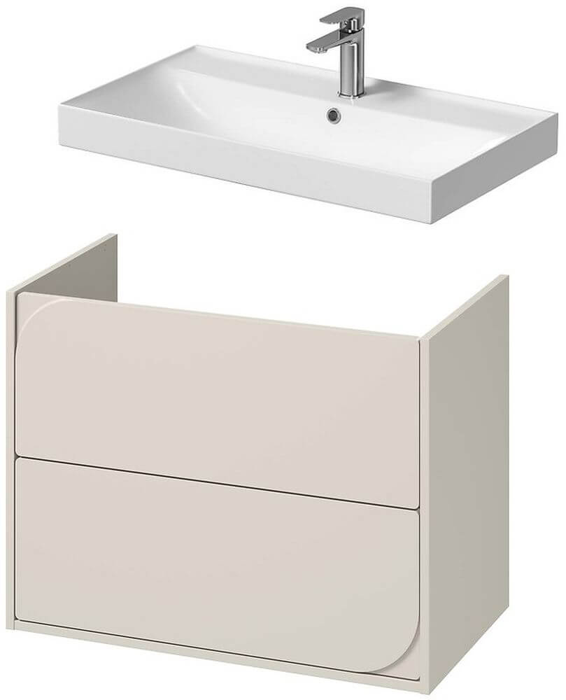 Set dulap Cersanit Crea II S1058–026, lavoar Cersanit Larga K120-010