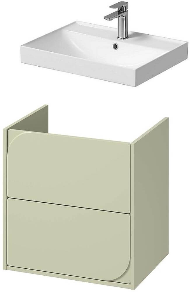 Set dulap Cersanit Crea II S1058-030, lavoar Cersanit Larga K120-009