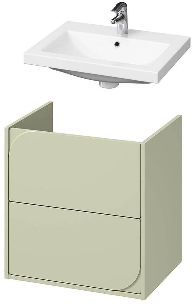 Set dulap Cersanit Crea II S1058-030, lavoar Cersanit Como K32-003-BOX