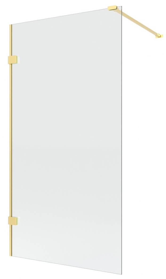 New Trendy Eventa Gold Brushed paravan cadă 70 cm o piesă auriu periat/sticlă transparentă EXK-8446-WP