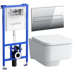Set vas WC Laufen Pro S H8209620000001, cadru încastrat Laufen Lis H8946600000001, H8919610000001, H8956610040001