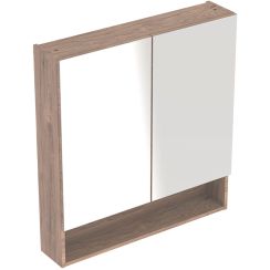 Geberit Selnova Square dulap 78.8x17x85 cm cu oglindă nucă 501.270.00.1