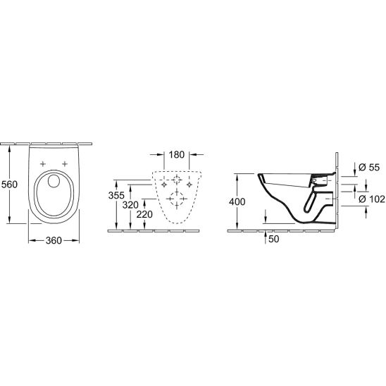 Set vas WC Villeroy & Boch O.Novo 56601001, capac WC Villeroy & Boch O.Novo 9M38S101/9M38S1R1