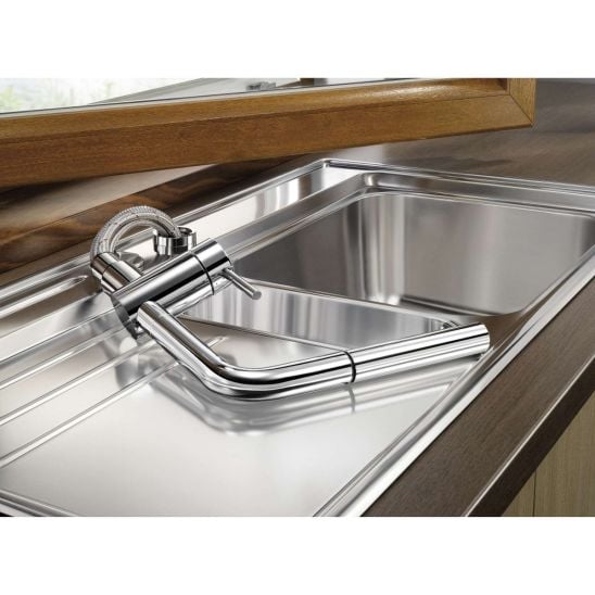 Set chiuvetă din granit Blanco Etagon 500-U 522231, baterie bucătărie Blanco Linus-S-F 514023