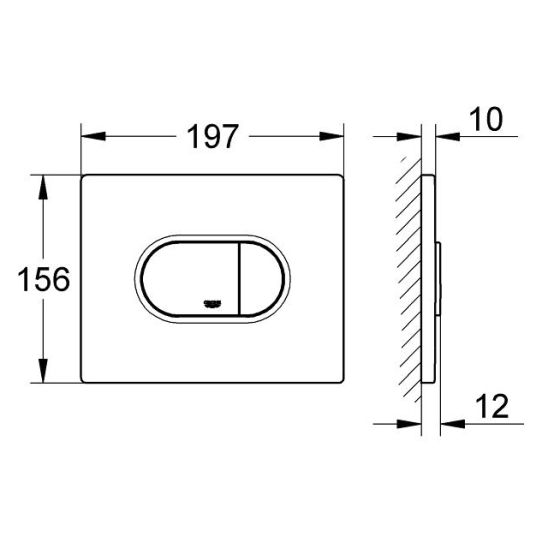 Set cadru încastrat Grohe Rapid SL 38539001, buton de spălare Grohe Arena 38858SH0