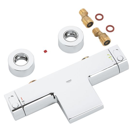 Set baterie cadă-duș Grohe Grohtherm 34174001, set de duș Grohe Euphoria 27369000