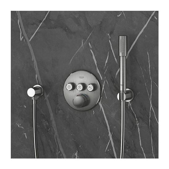 Set baterie cadă-duș Grohe Essence 33624DC1, duș de mână Grohe Rainshower SmartActive 130 26574DC0, 27074DC0, 28362DC1