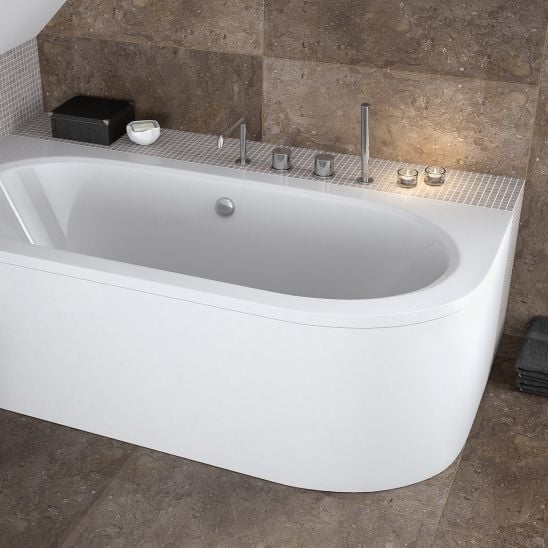 Set cadă de colț Besco Avita #WAV-170-NL, carcasa pentru cadă Besco Avita OAV-170-NSC