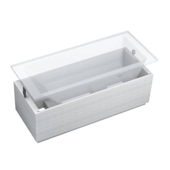 Set cada dreptunghiulară Oltens Langfoss 10003000, carcasa pentru cadă Schedpol Stabilsound 1.028-LED, 03001100