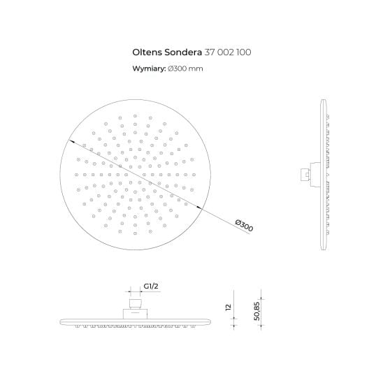 Set cap de duș Oltens Sondera 37002100, baterie cadă-duș Oltens Molle 34100100, 39400100, 37102100, 39304100, 37200100