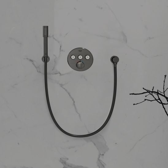 Set cap de duș cu braț Grohe Rainshower 26066AL0, baterie cadă-duș Grohe Grohtherm SmartControl 29119AL0, 26574AL0, 27057AL0, 27074AL0, 28362A01
