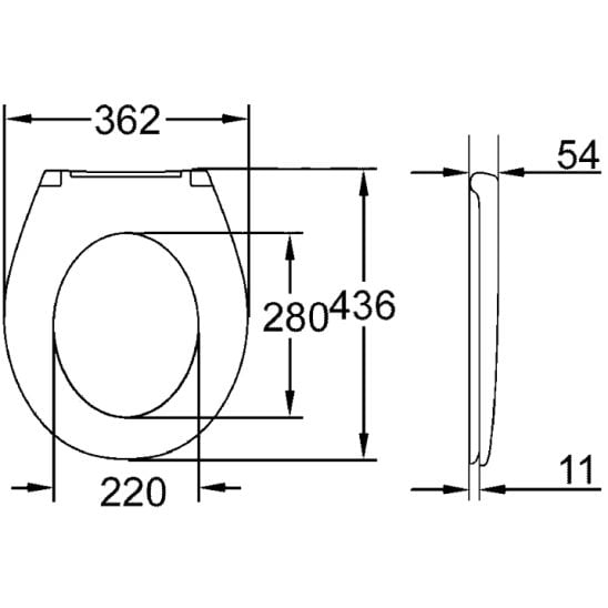 Set cadru ascuns cu buton de acționare Grohe Solido 38811KF0, vas WC Grohe Bau Ceramic 39427000, 39492000