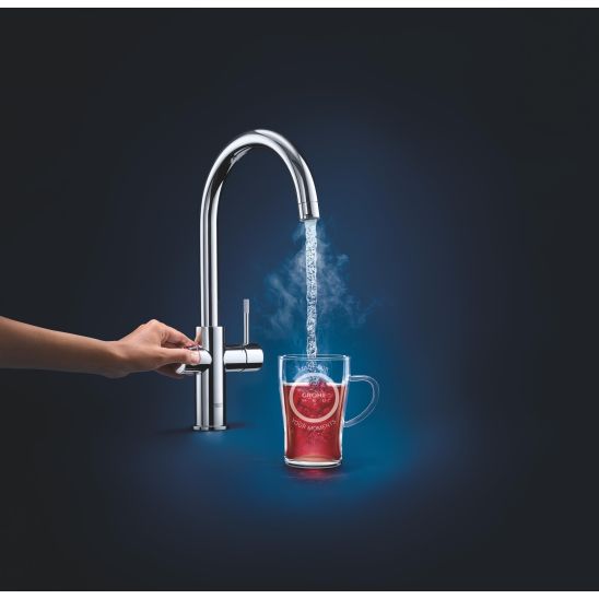 Set baterie bucătărie Grohe Red 30083001, chiuvetă din granit Grohe K700 31654AP0