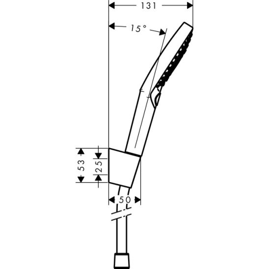 Set cap de duș Hansgrohe Raindance 27607000, baterie cadă-duș Hansgrohe Ecostat 15758000, 27669000, 01800180, 27453000