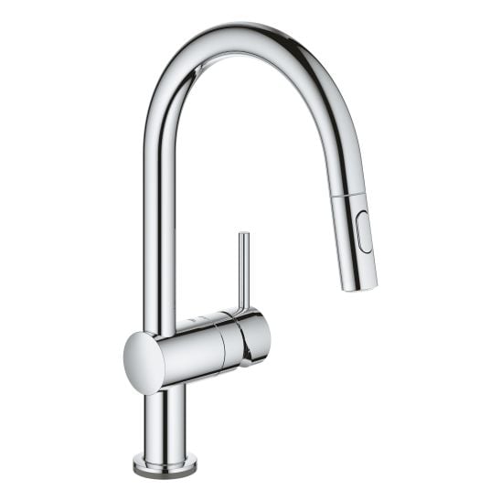 Set baterie bucătărie Grohe Minta 31358002, chiuveta din otel Grohe K700 31574SD1