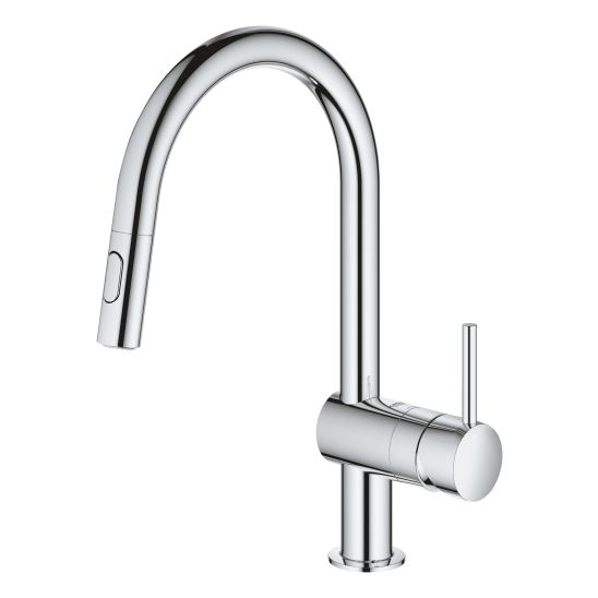 Set chiuvetă din granit Grohe K700 31654AP0, baterie bucătărie Grohe Minta 32321002