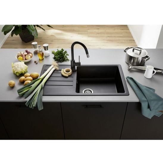 Set chiuvetă din granit Blanco Legra XL 6 S 523326, baterie bucătărie Oltens Litla 35204300
