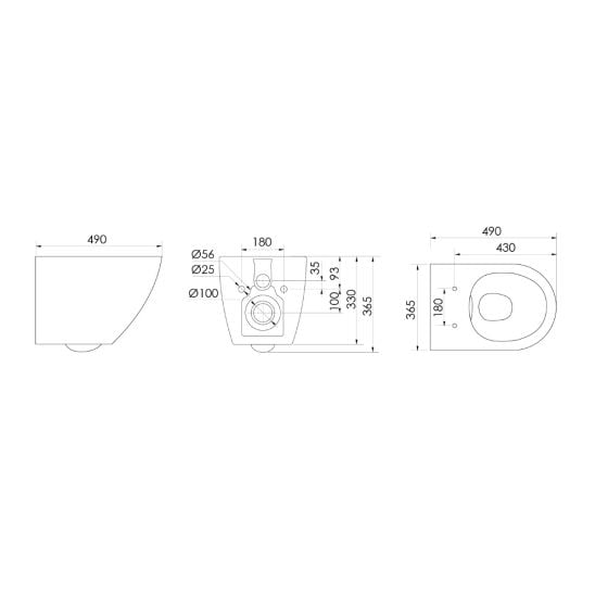 Set cadru încastrat Tece Profil 9300302, vas WC cu capac soft-close Hagser Beno HGR10000042, 9.240.400