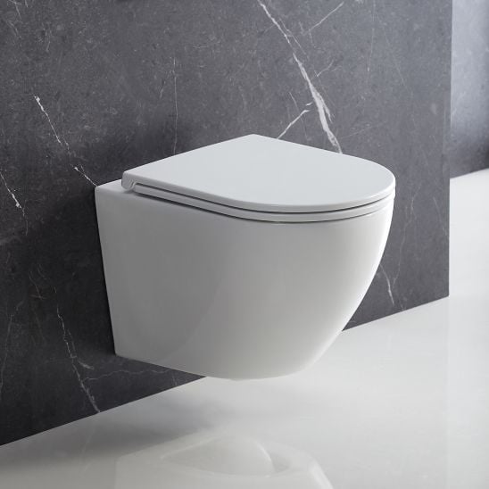 Set cadru încastrat Tece Base 9400407, vas WC cu capac soft-close Omnires Ottawa OTTAWAMWBP, 9.240.400